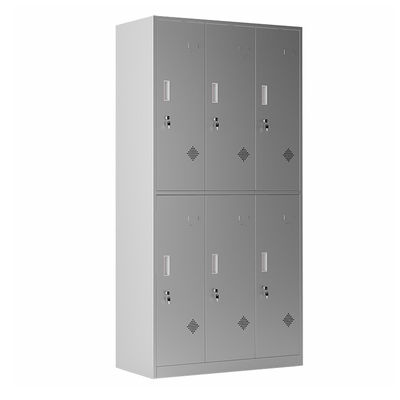 कमरे बदलने के लिए 6 दरवाजे Lockable कपड़े भंडारण स्टेनलेस स्टील कैबिनेट