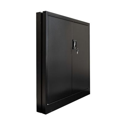 2 दरवाजे Foldable धातु भंडारण शेल्फ केबल के साथ Recessed संभालती है